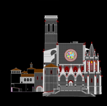 Levantamiento planos fachada de la Seu de Manresa